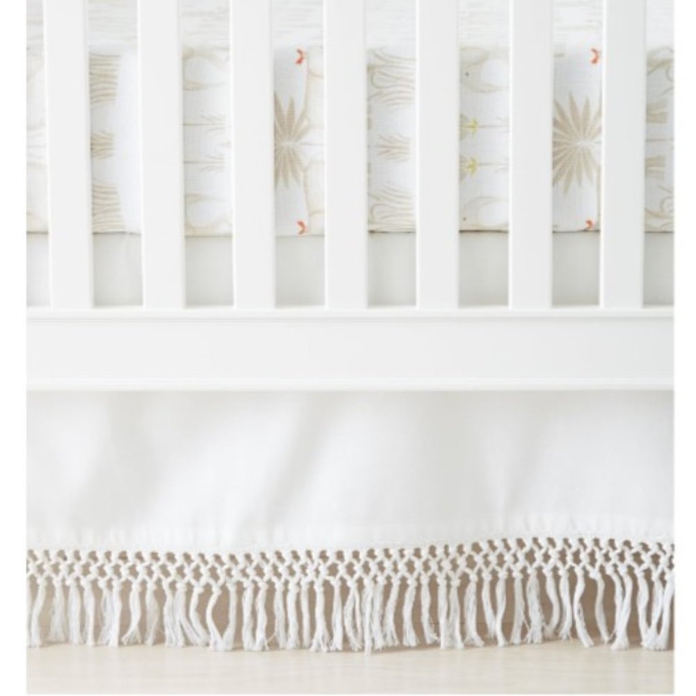 Serena and Lily Macrame Crib Skirt - White